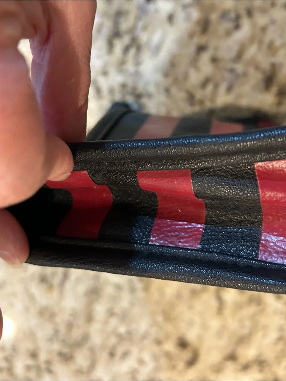 Harry Potter . Draco. Black & Red Crest Stripe Toiletry Pouch. Nice condition
